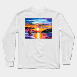 Sailing at sunset Long Sleeve T-Shirt